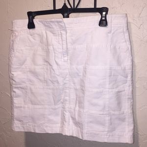 Ann Taylor Loft White Mini Skirt Sz 8